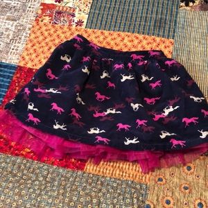 NWOT-Gymboree Corduroy wild horses with tulle